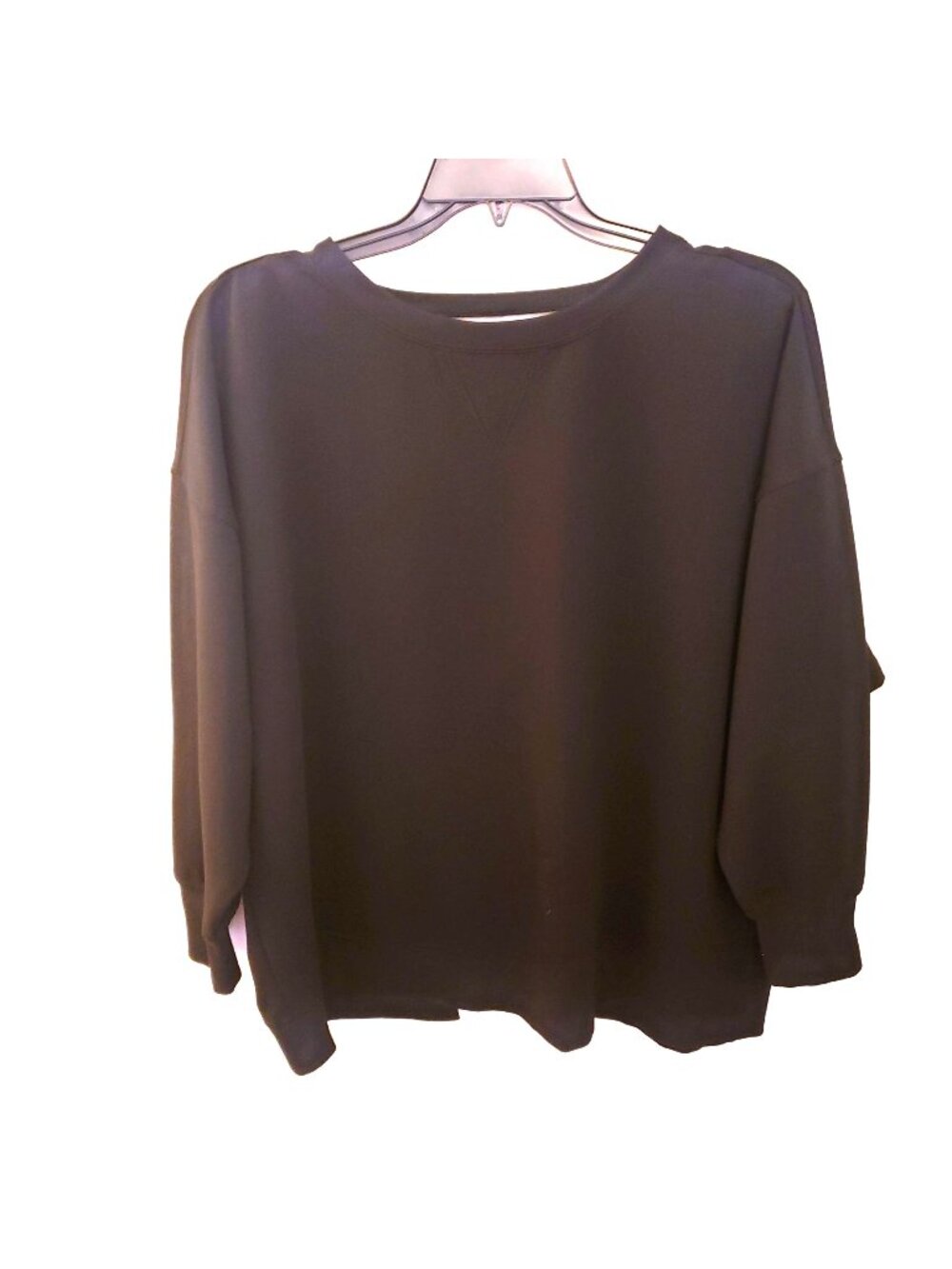 Eloquii Open Back Relaxed Fit Black Sweatshirt with Ties Size 22/24 EUC